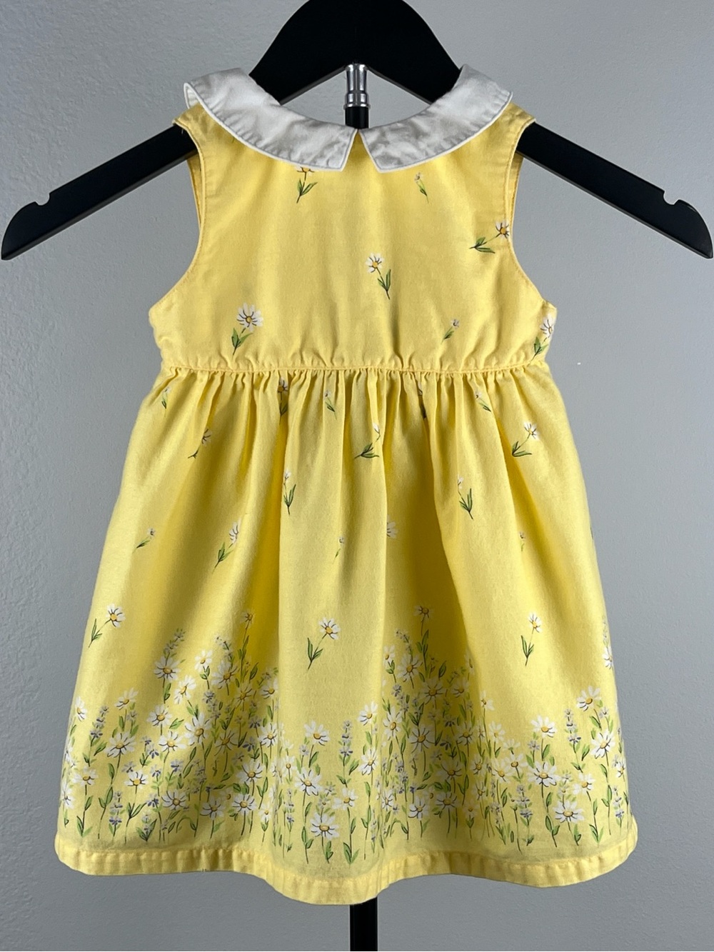 Gymboree 2000 Yellow Cotton Daisy Peter Pan Collar Dress 6-12 Months